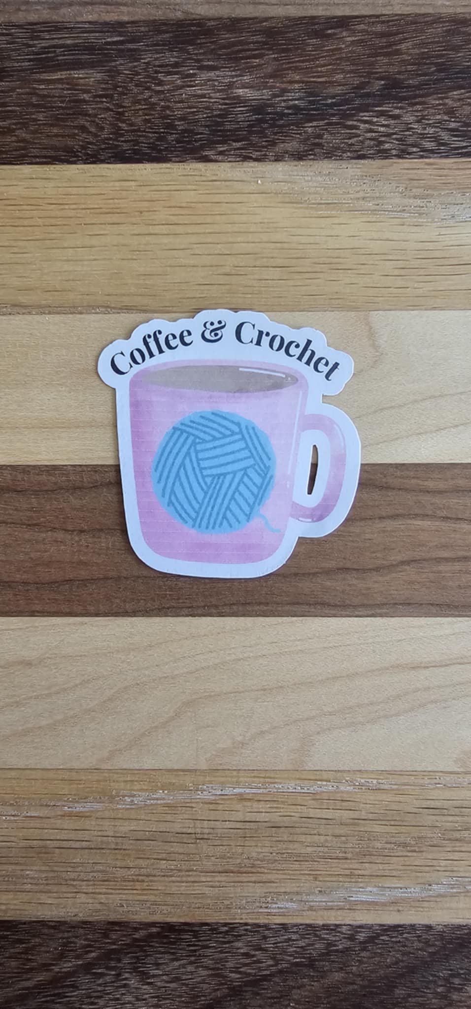 Coffee & Crochet Sticker