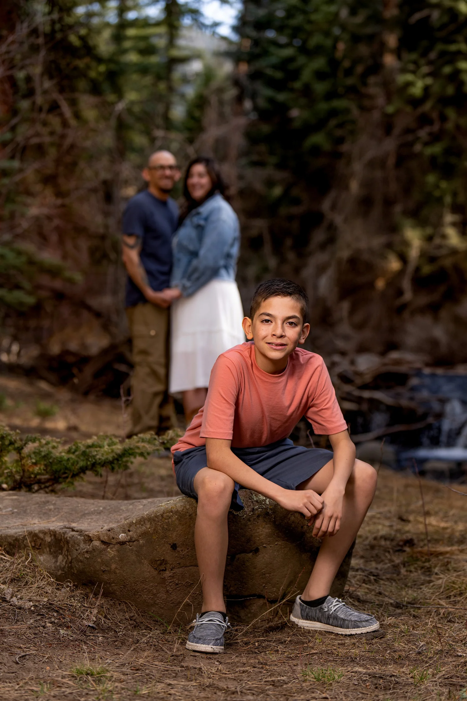Family portrait flash lighting San Luis Valley Colorado