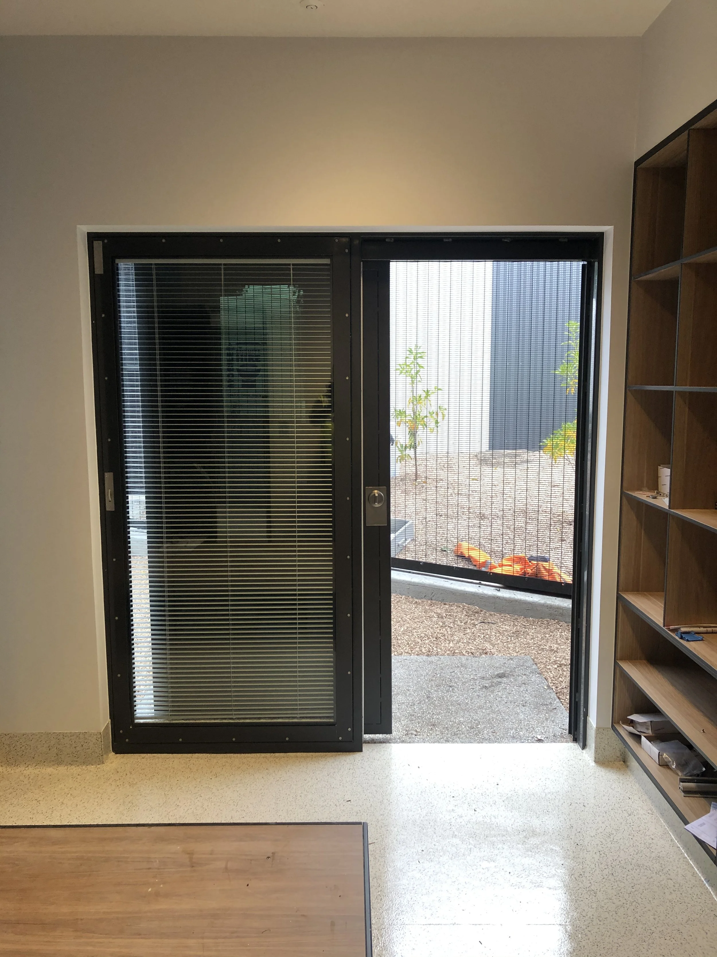 Window With Adjustable Blinds Double Glazing & Sliding Door