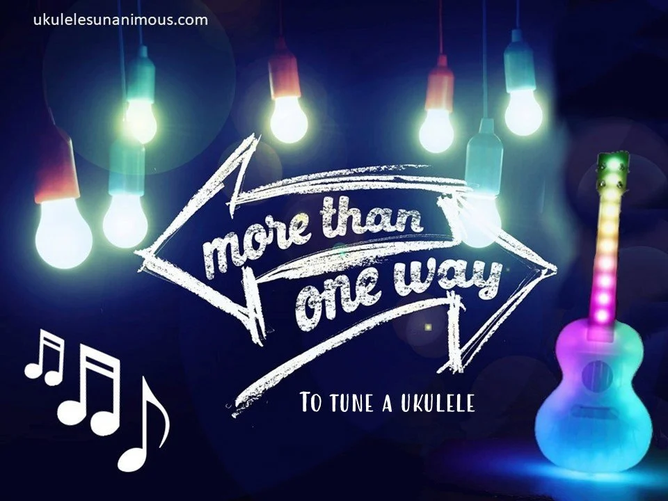 Different ways to tune a ukulele.