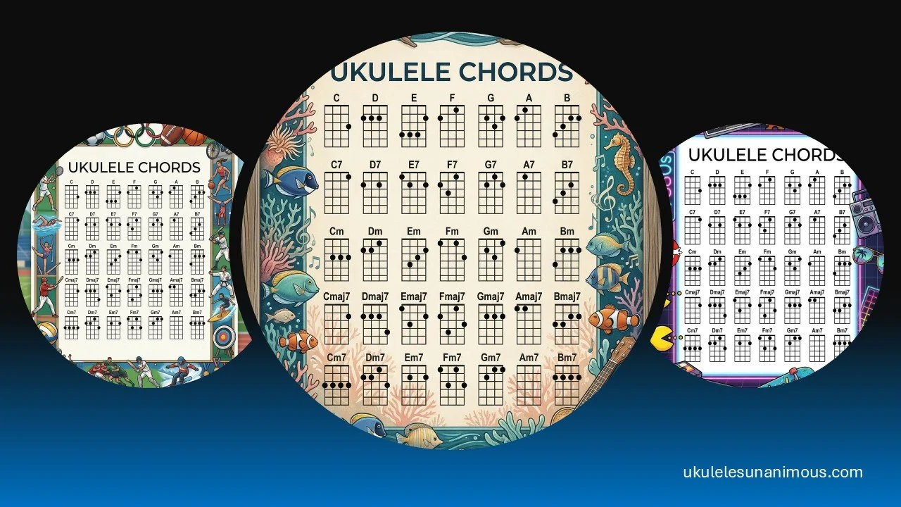 Discover our Popular Themed Ukulele Chord Chart Collection