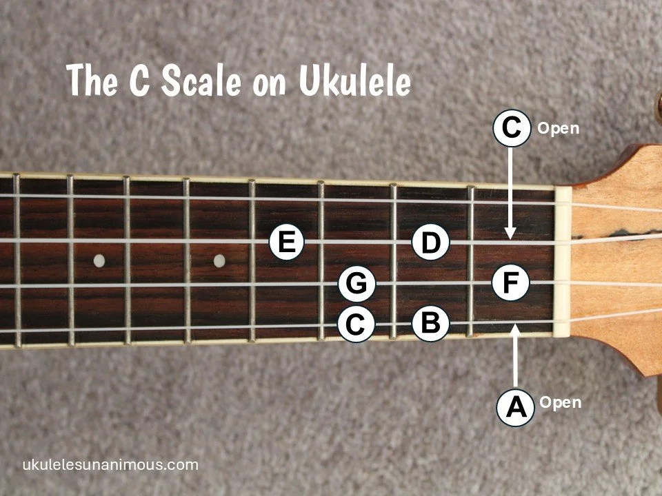 C Scale on Ukulele