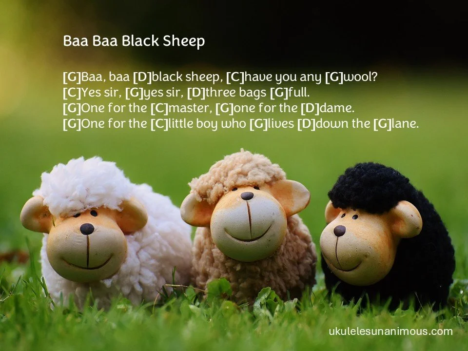 Lyrics for baa baa black sheep.
