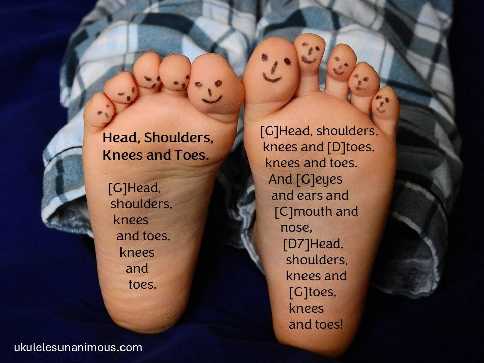 Lyrics to head shoulders knees & toes.