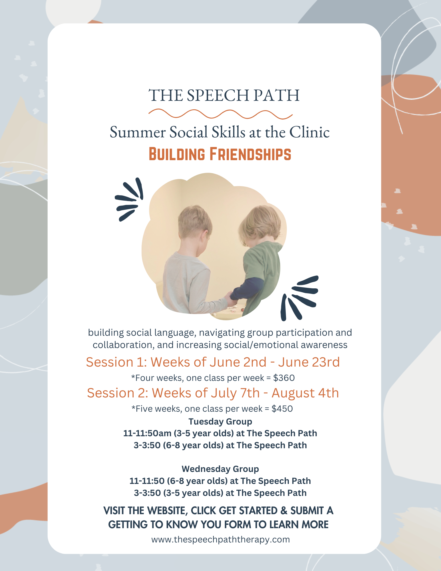 Social Group - Session #2: July 7 - August 4, Tuesdays 11:00 AM