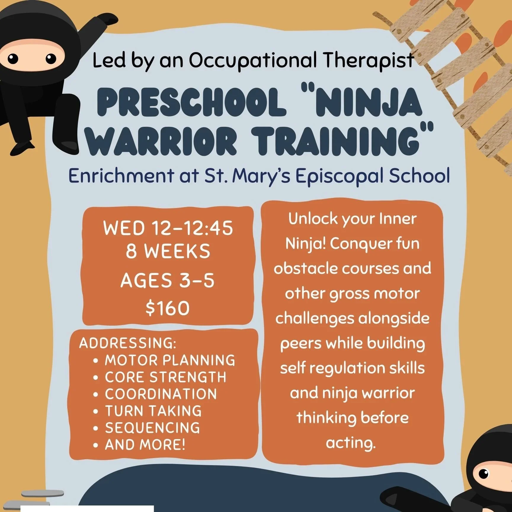 Enroll for Preschool Ninja Warrior Training