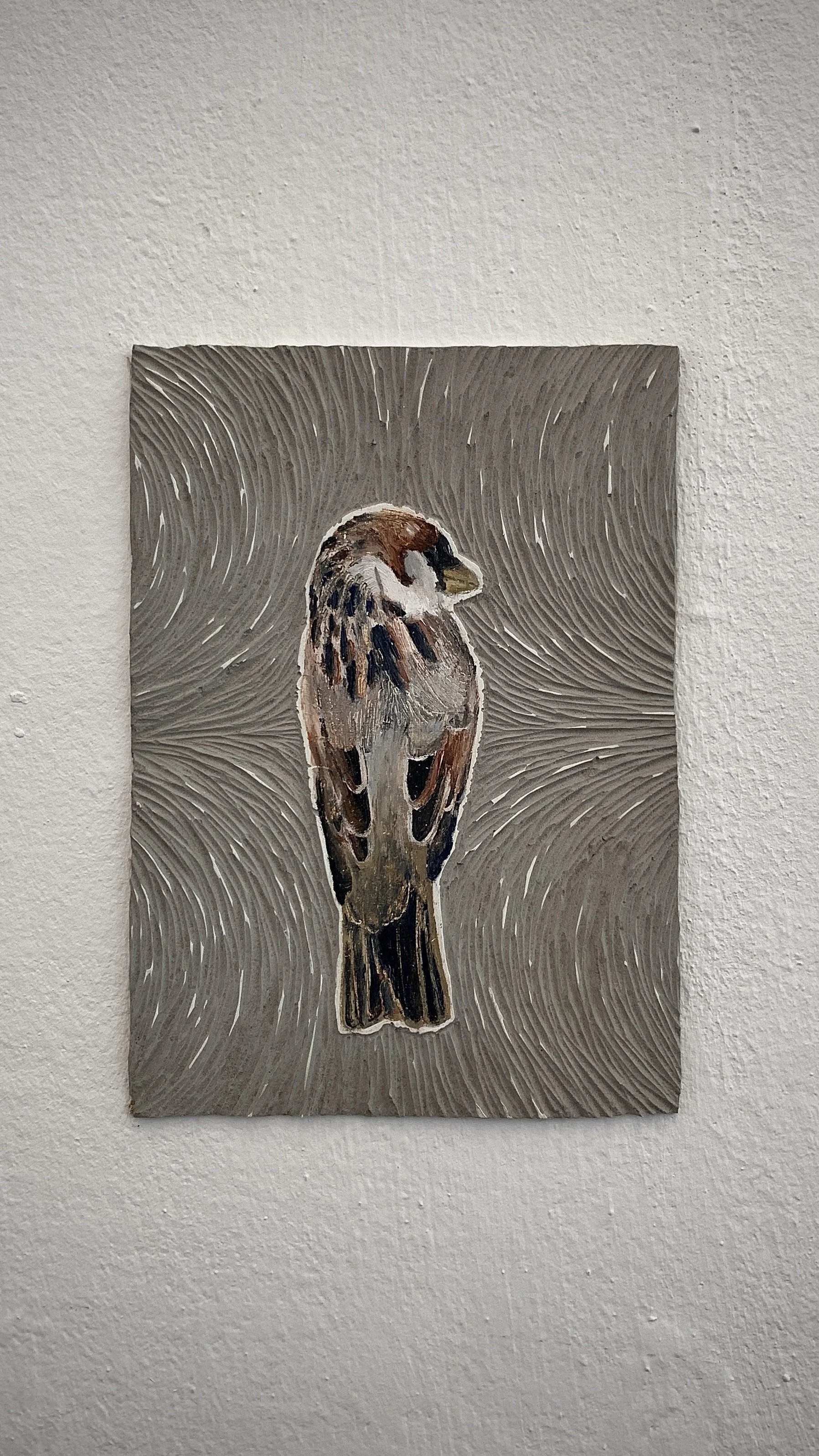 Touch some grass and stop whining /
Öl auf Linoleum /
14,8 x 21 cm (DIN A5)