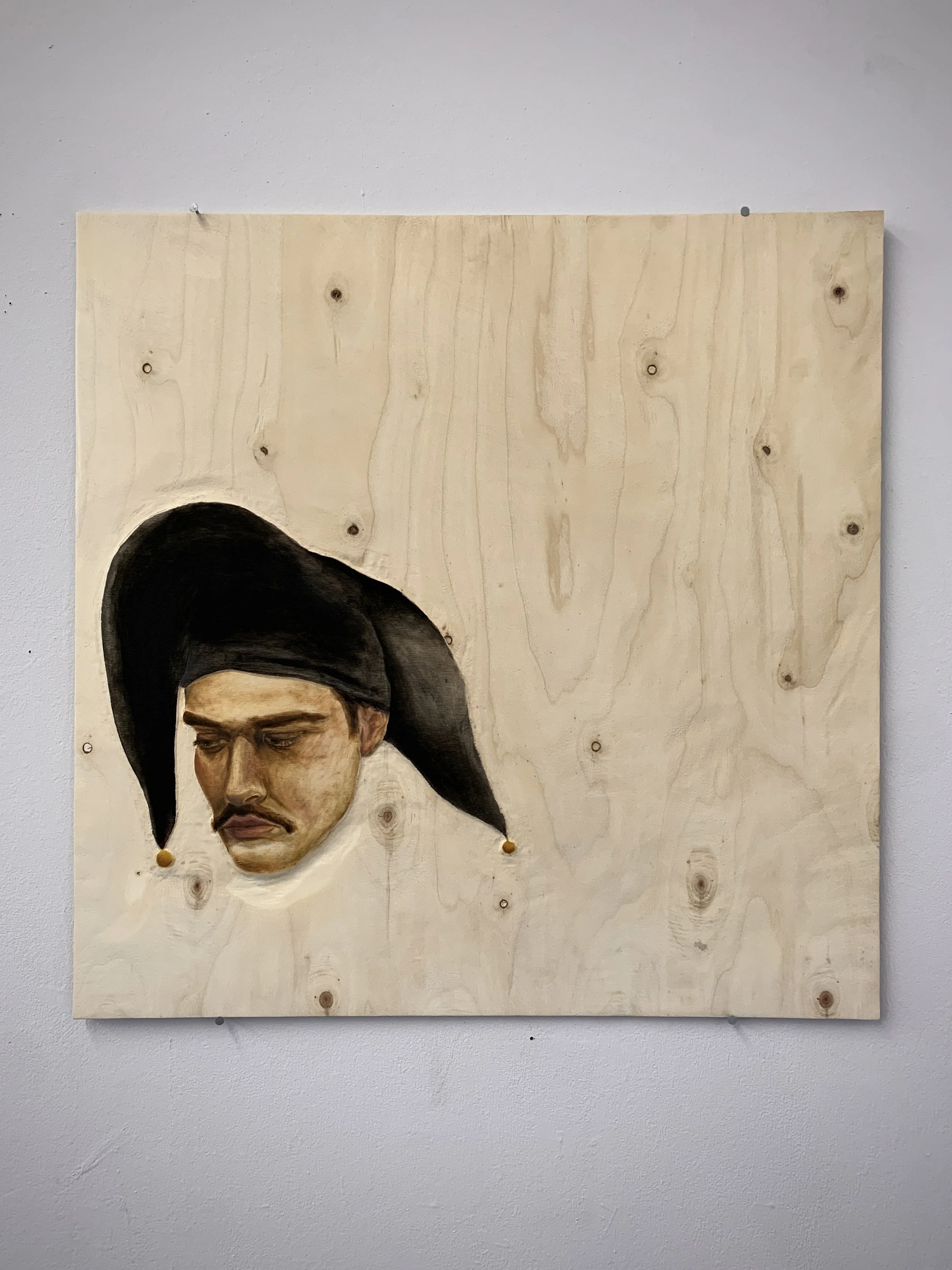 Born to jest, forced to joust /
Öl auf Holz /
80 x 80 cm