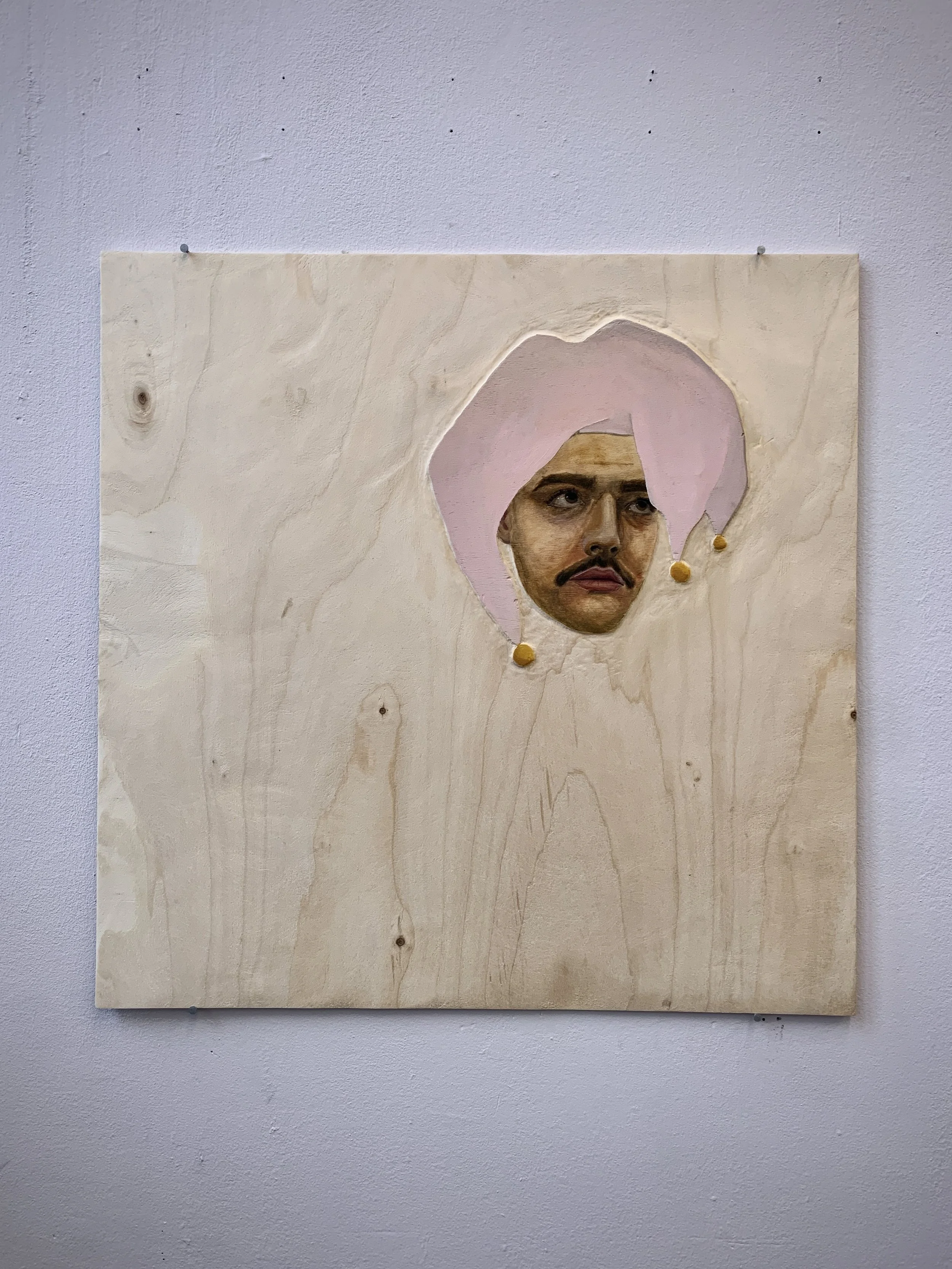 Born to jest, forced to joust /
Öl auf Holz /
80 x 80 cm