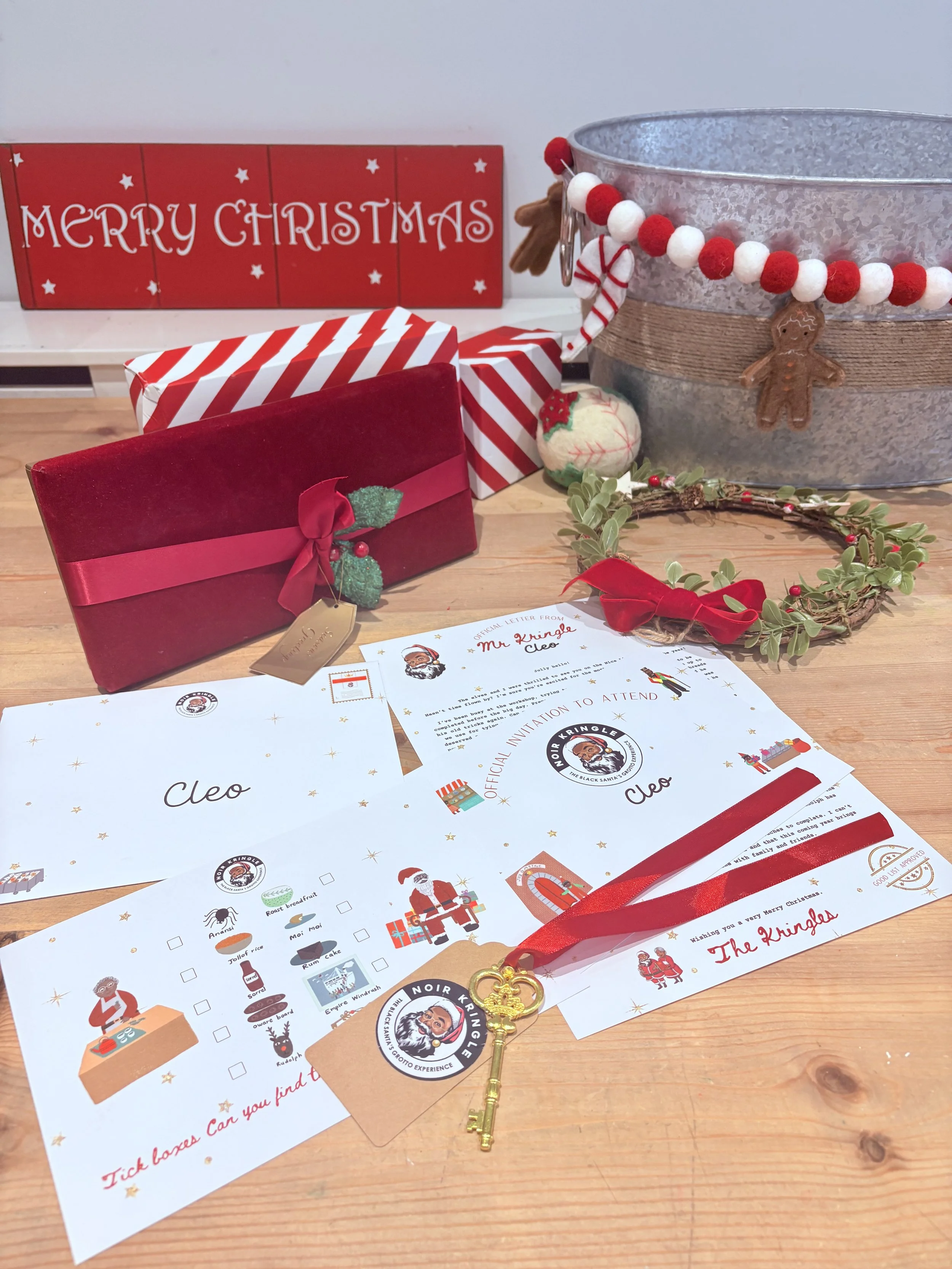NEW DESIGN! PERSONALISED INVITATION TO THE GROTTO FROM MR & MRS KRINGLE