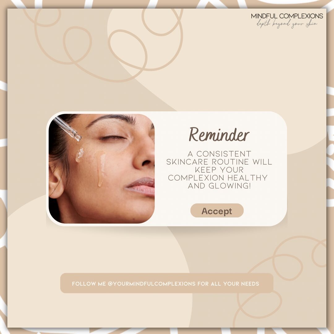 𝗖𝗼𝗻𝘀𝗶𝘀𝘁𝗲𝗻𝗰𝘆 𝗶𝘀 𝗞𝗲𝘆! 😌
&bull;
Good, clear, healthy skin doesn&rsquo;t just happen over night. It does take time, but consistency with your skincare routine at home, facials, and treatments is the number one thing that will help you ac