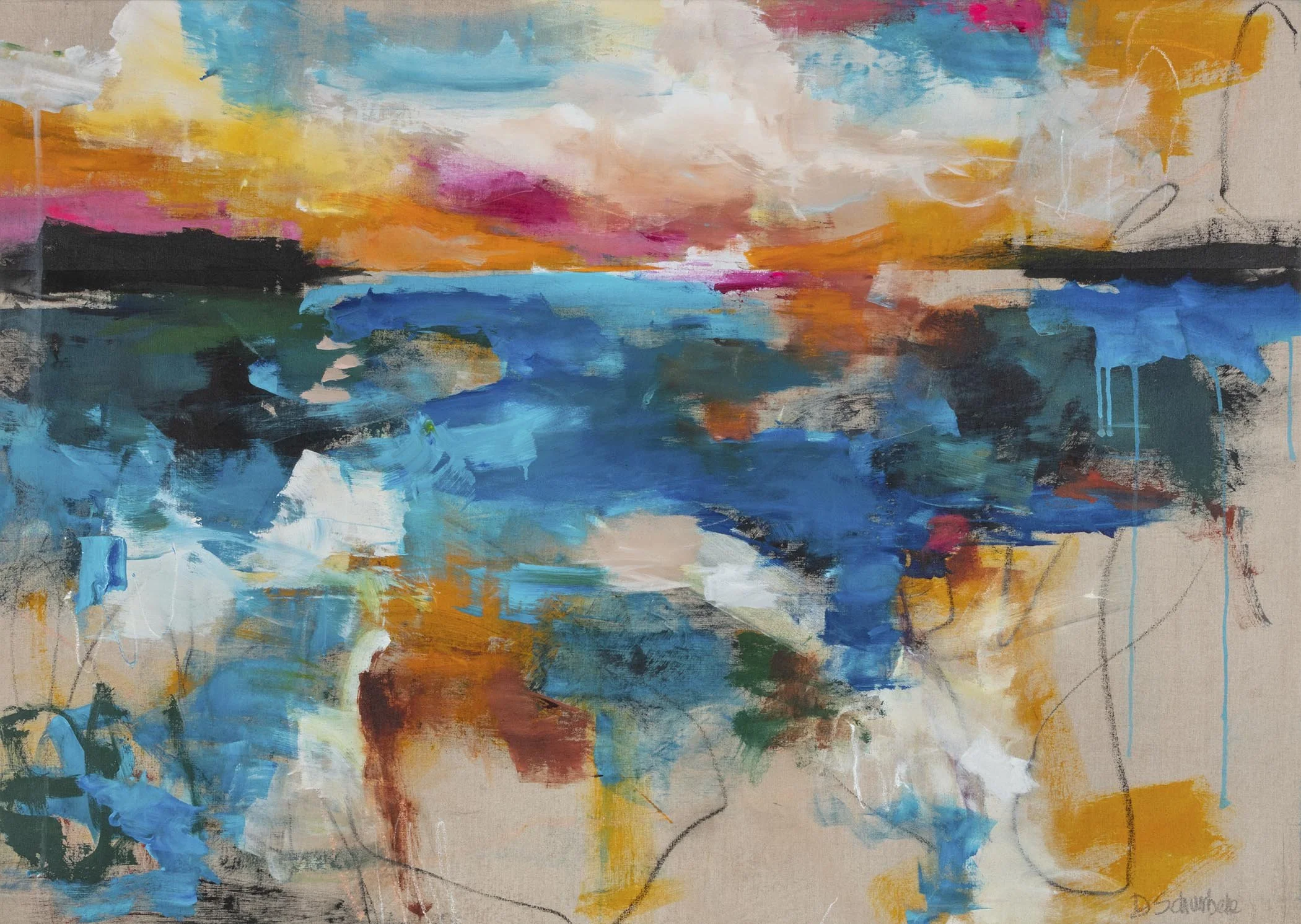 34X48 | Lakefire |SOLD