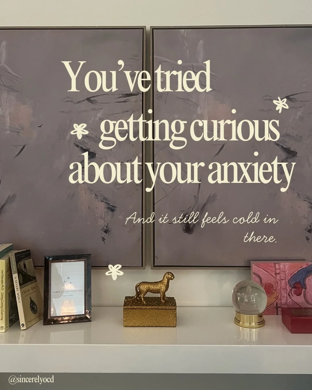 Getting curious about your anxiety is a start. But curiosity doesn&rsquo;t take sides. Kindness does.

Let&rsquo;s use that to our advantage!

#ocdrecovery #ocdtreatment #selfcompassion #anxietyhelp #anxietytherapist