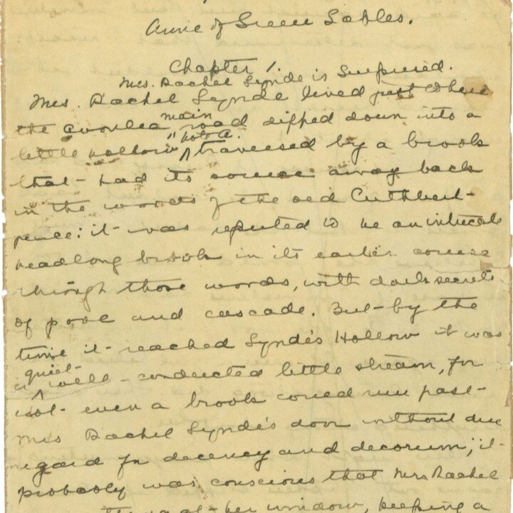 I love seeing original manuscripts, especially with edits by the author.

All pages of Montgomery's Anne of Green Gables manuscript are now online through the Confederation Centre of the Arts. So exciting!
.
.
.
.
.
.
#AnneOfGreenGables #LMMontgomery