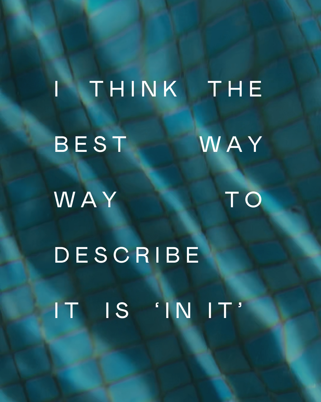 i think the best way to describe it is “in it”