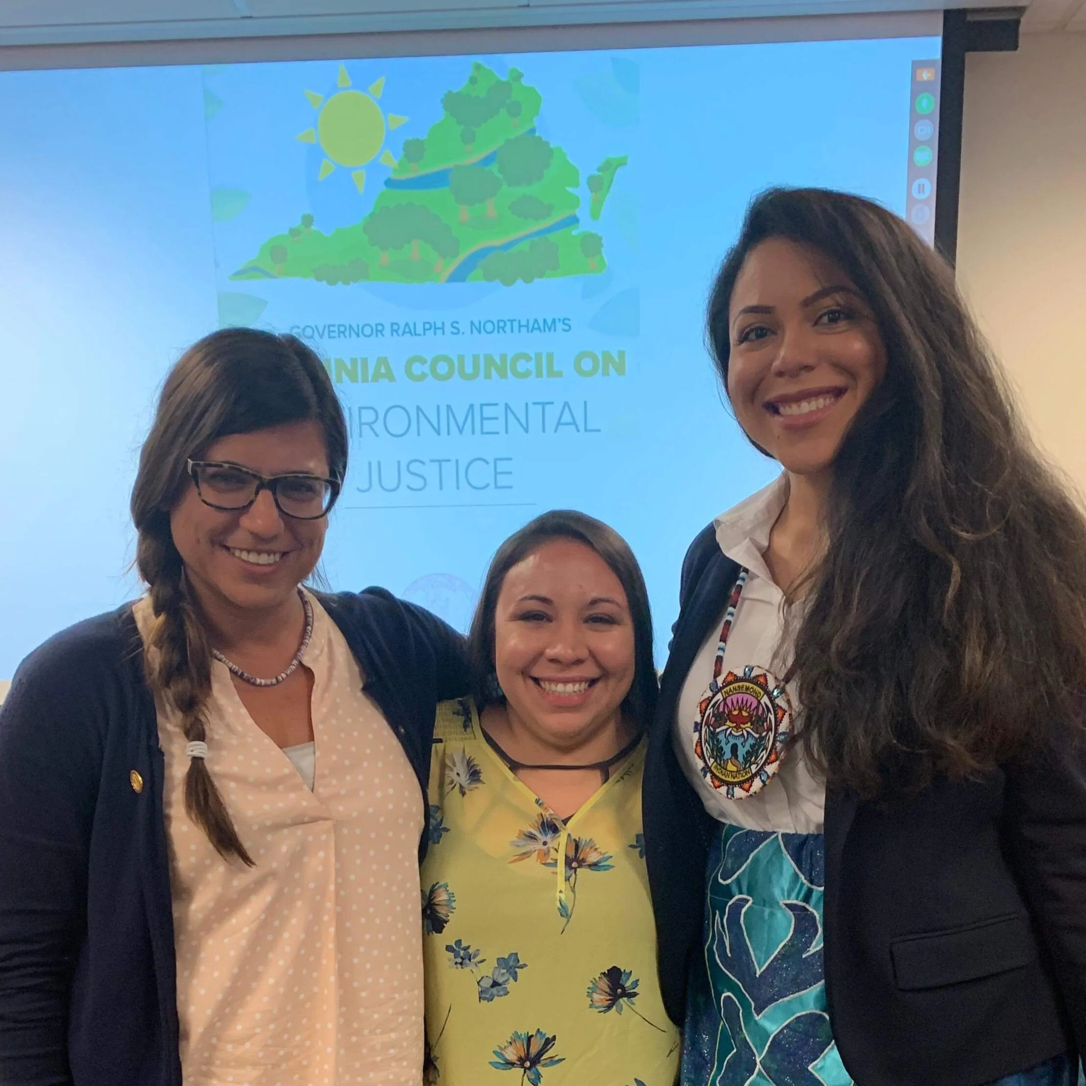 Taysha with members of the Virginia's Council on Environmental Justice 