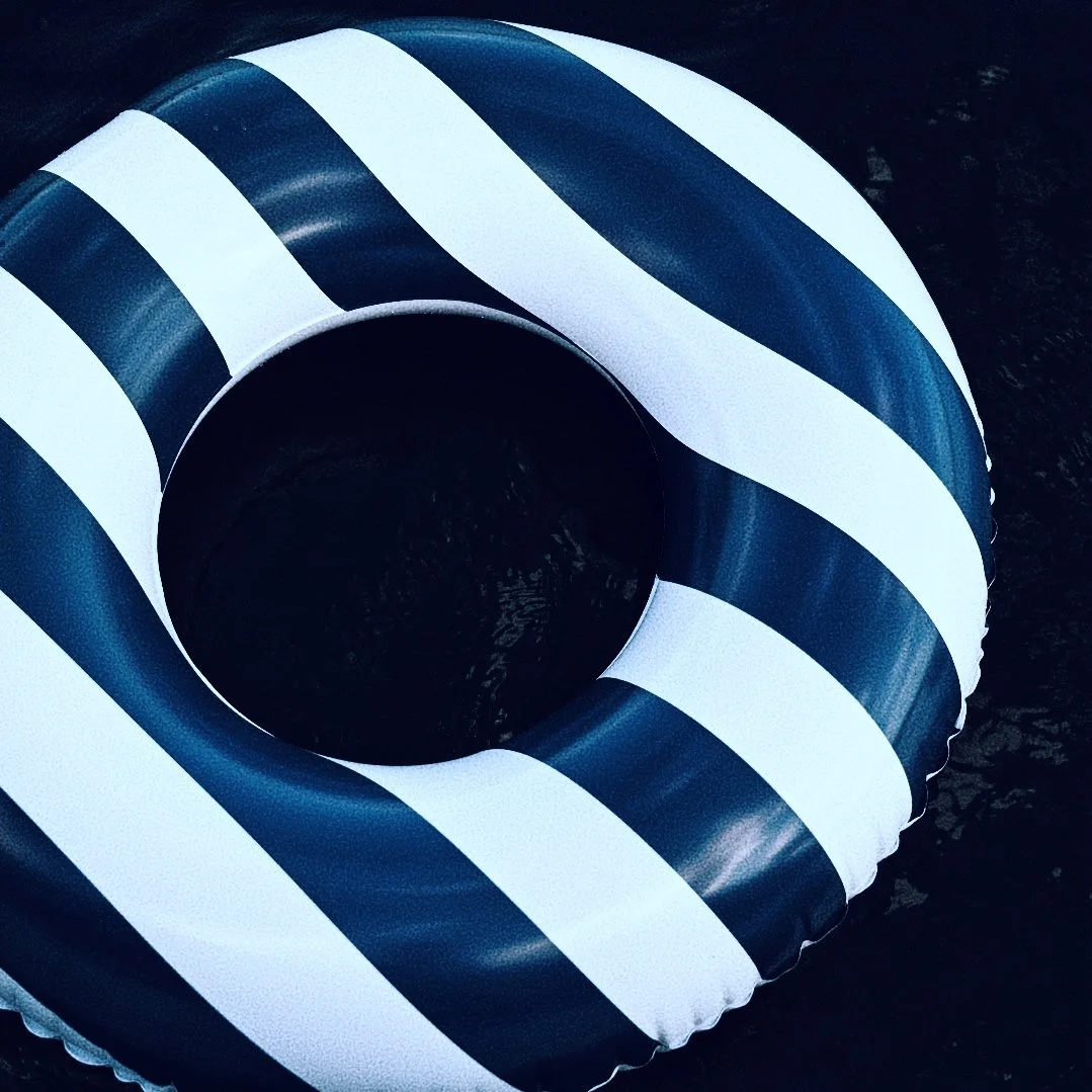 navy & white