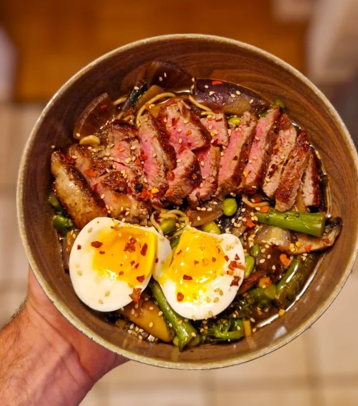 Danny’s Mushroom, Steak and Egg Ramen