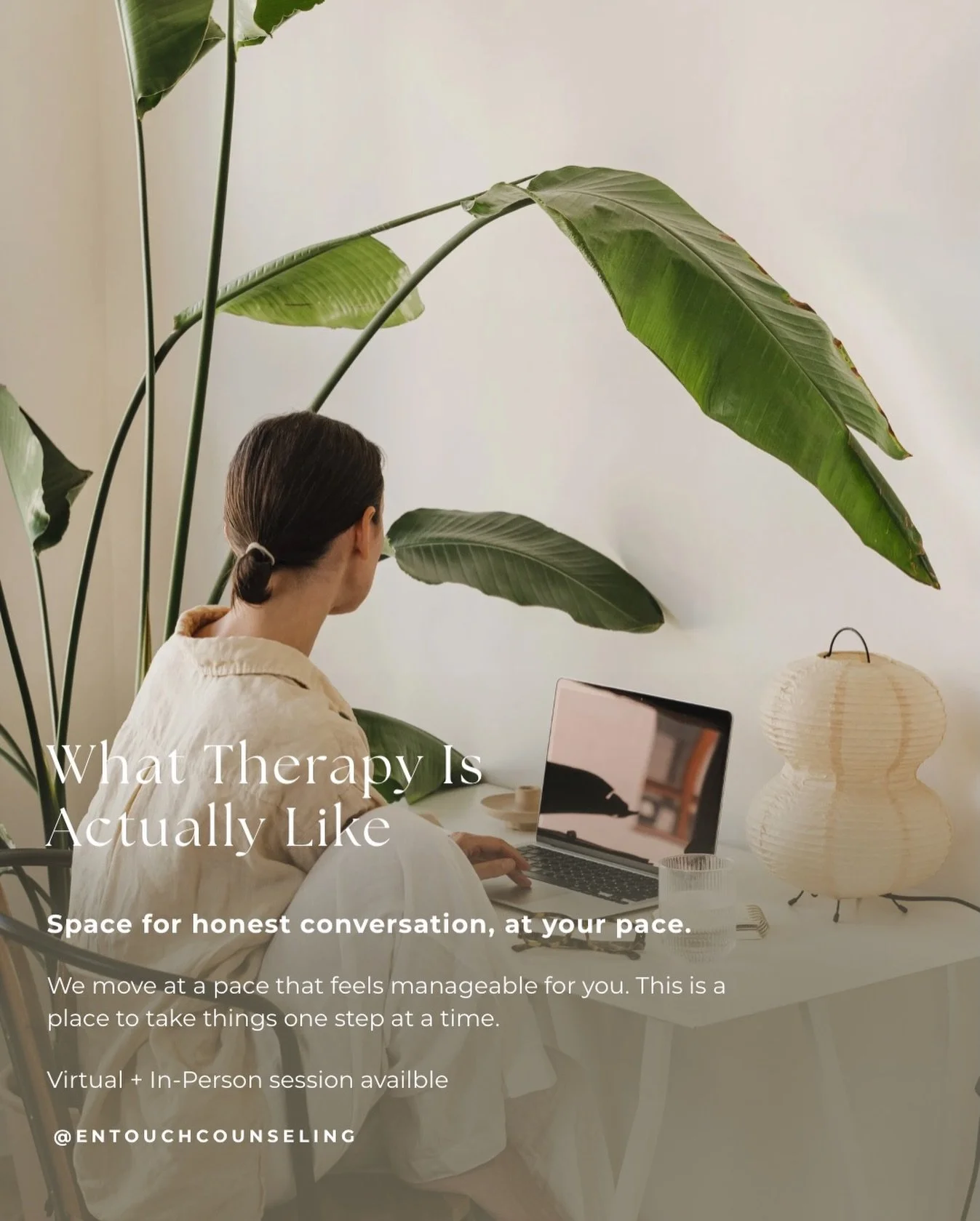 Therapy doesn&rsquo;t usually look like having all the right words.

Some days it&rsquo;s talking a lot. Some days it&rsquo;s sitting quietly and figuring things out as you go.

It&rsquo;s not about fixing yourself it&rsquo;s about having a place whe