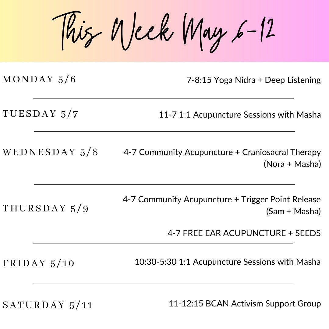Another week to experience the highs and lows of Spring! Flowers! Allergies! Qi Stagnation! More time outdoors to garden + hike! Another week to work for a #permanentceasefirenow ✨ If you are feeling fatigued (activism or just life), know that Spring