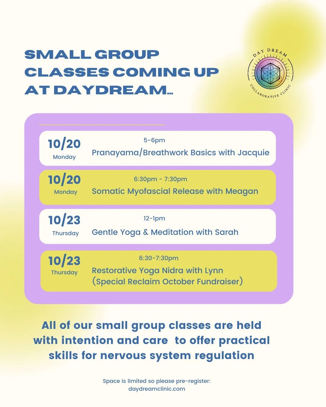 We offer a lot of recommendations at your acupuncture sessions: utilize the breath, soften held tension, try meditative practice, create change with Yoga Nidra, bring gentle movement into your day.....
But the question of 'how' often comes up. Or we