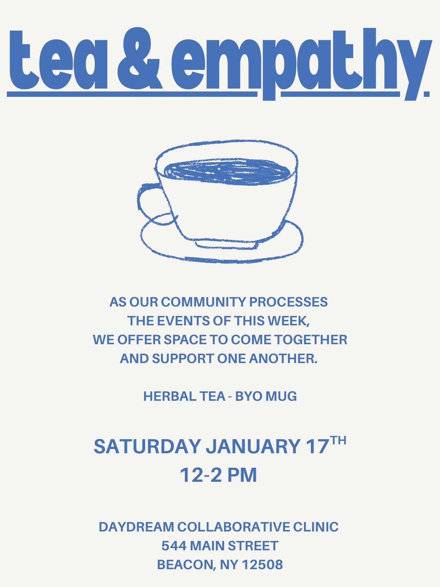 The word 'polycrisis' comes to mind this week as we process events that are both local and global.

For those that identify as survivors and/or hold marginalized identities this can be especially destabilizing.

We will be here tomorrow, 1/17 from 12