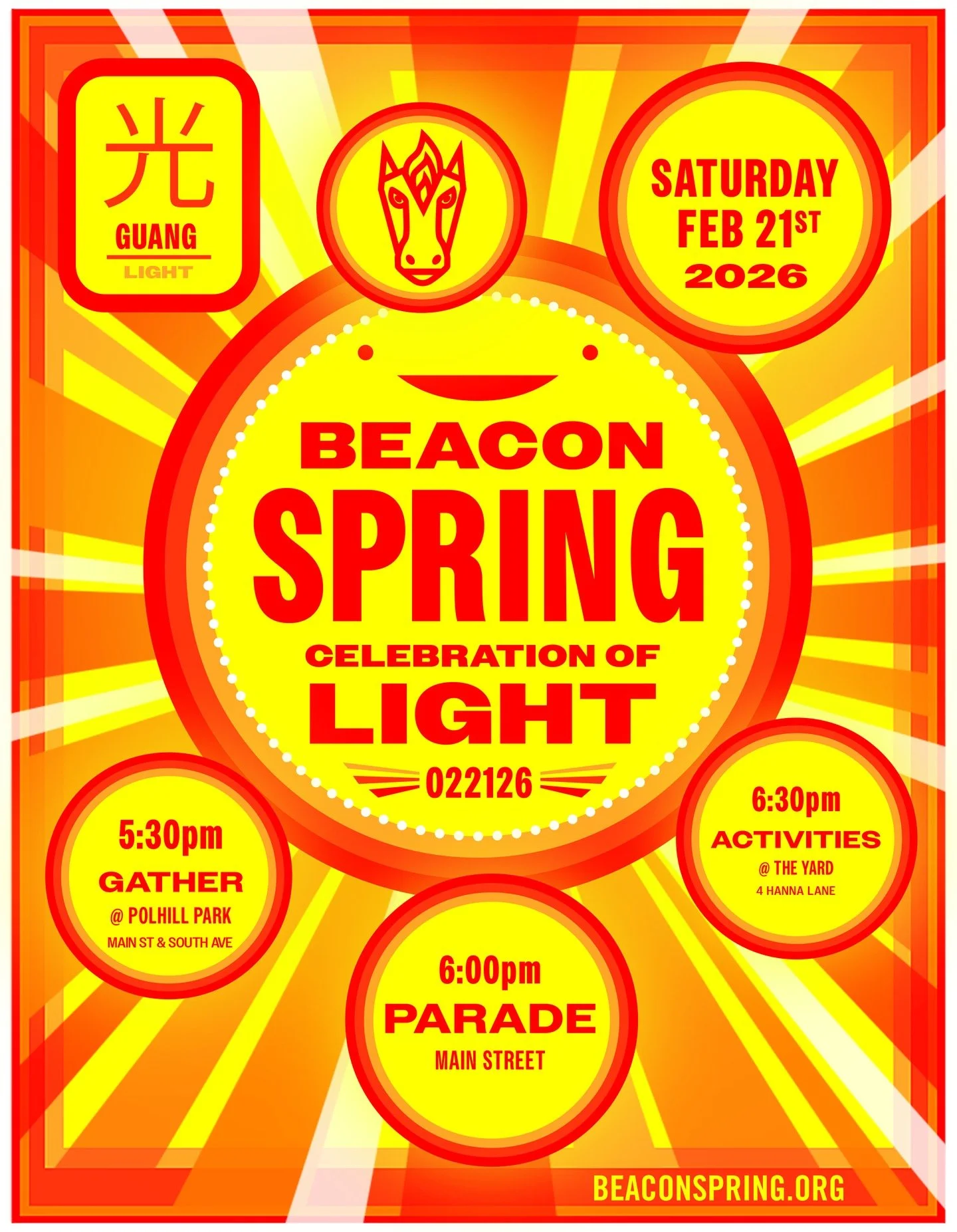 Our struggles are supported by our joy ❤️As we reflect on this past Snake Year - Fire Horse ushers in revolutionary vibes. Lets celebrate with Beacon Spring Celebration of Light! 

YEAR OF THE HORSE 2026 🔥

SATURDAY, FEBRUARY 21, 2026 

Bring yourse