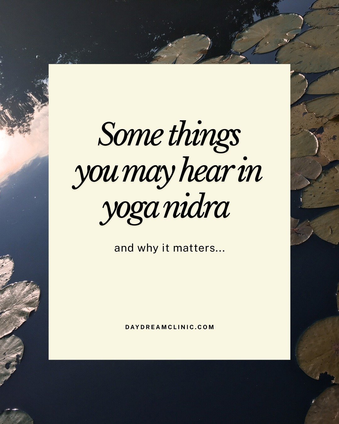 One of the great things about leading Yoga Nidra is that you get to say lovely things to people that are resting all covered up in blankets. Imagine saying to someone:

"It is enough just to be here"

Imagine hearing that so often that it b