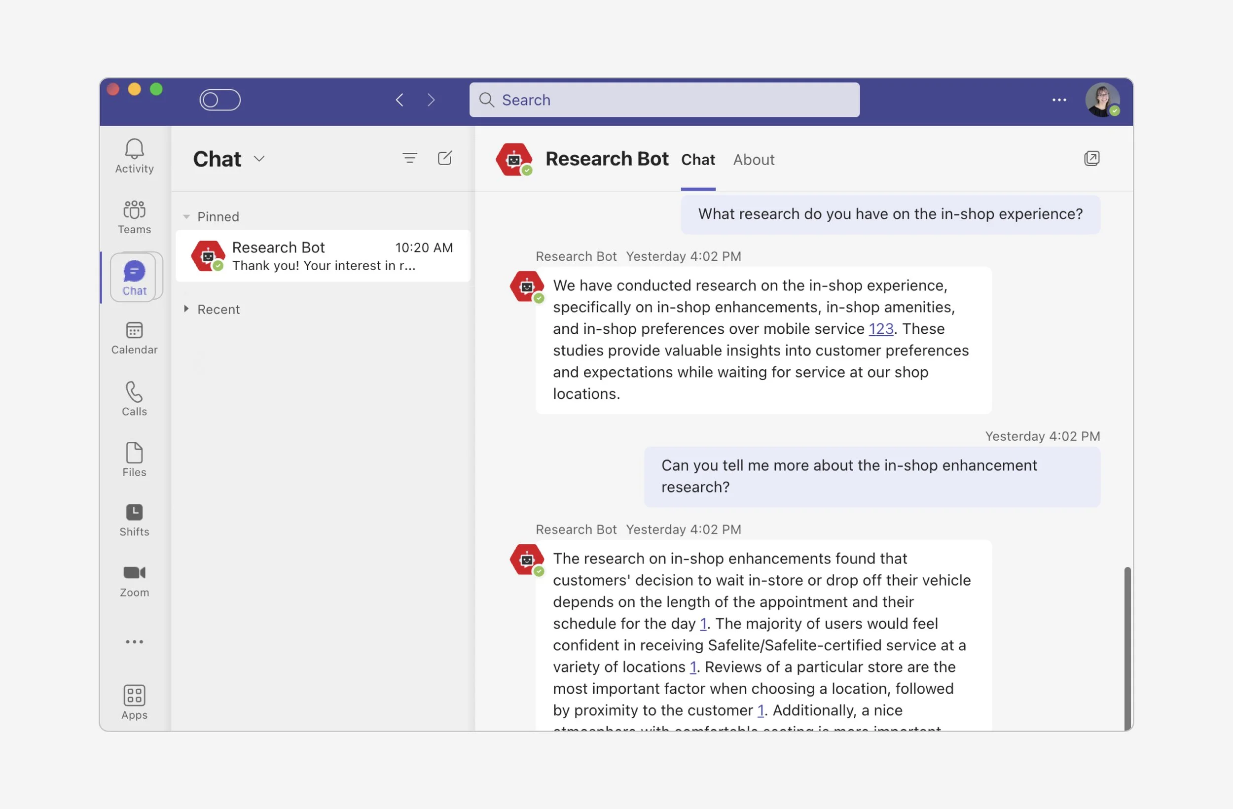 Launching org-wide research access via Teams & a custom AI Copilot Bot