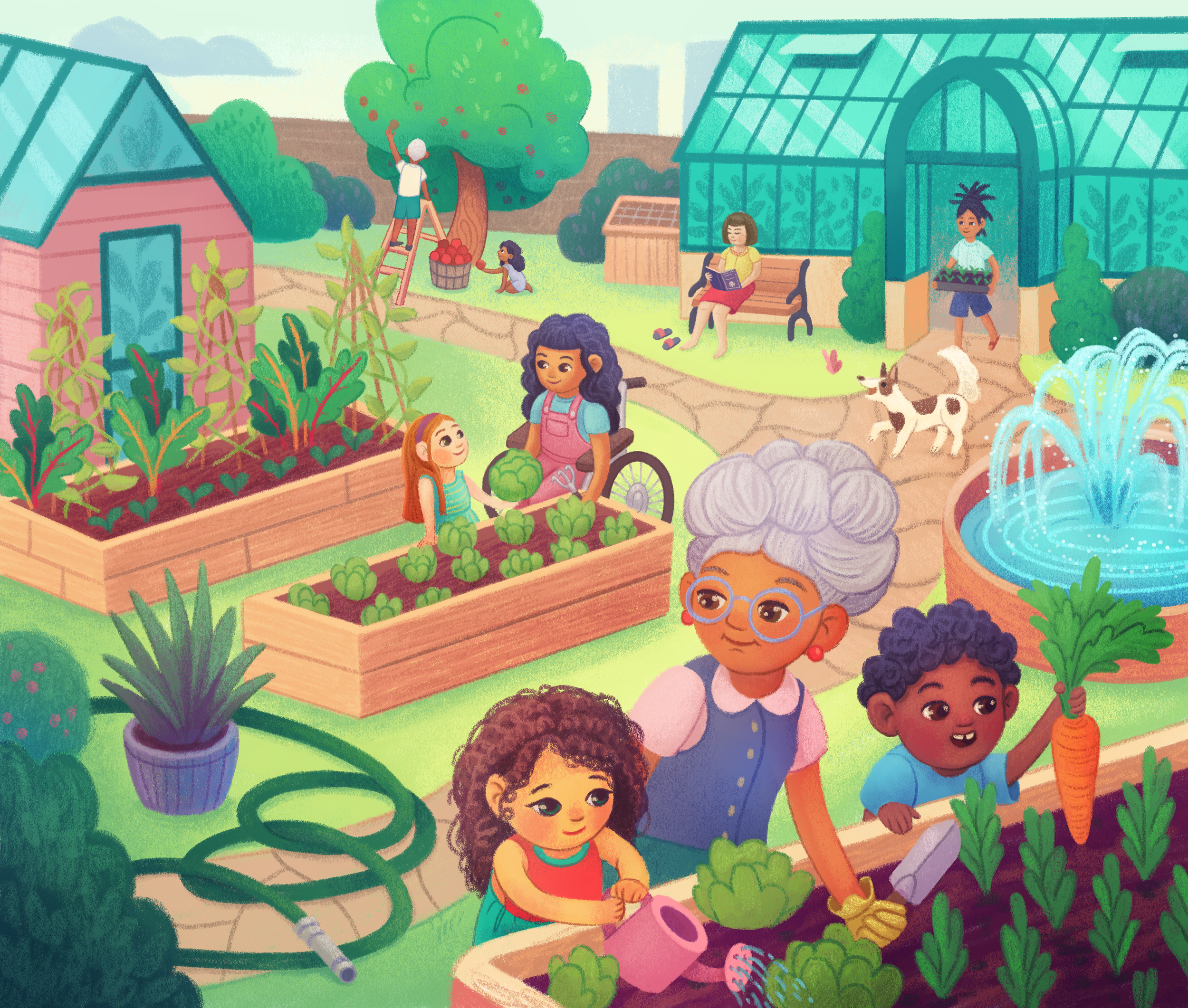 Community Garden - Photoshop / Procreate - 2023