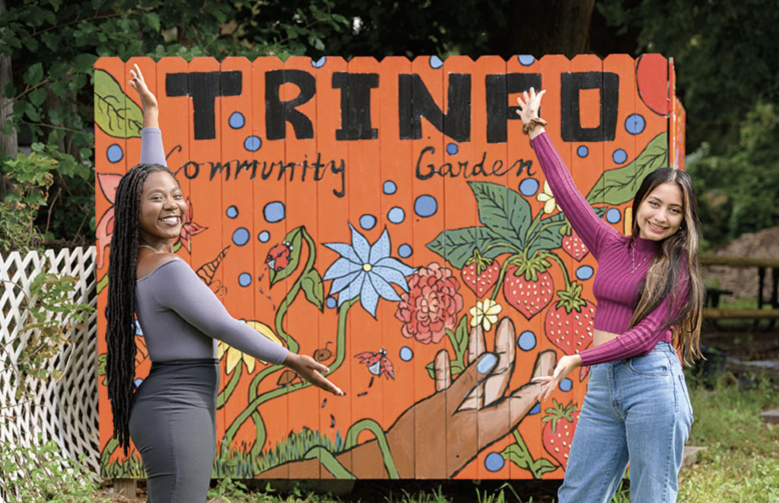 Trinfo.Cafe Community Garden Shed Mural