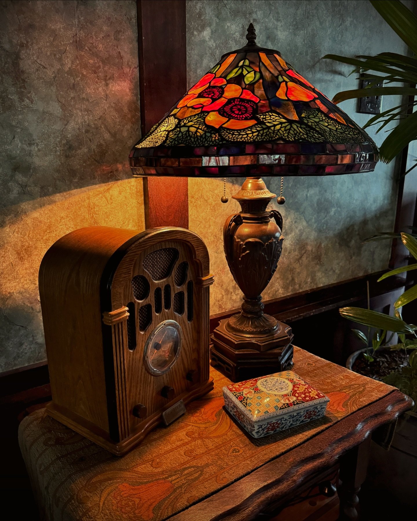 One of my favorite stained glass lamps