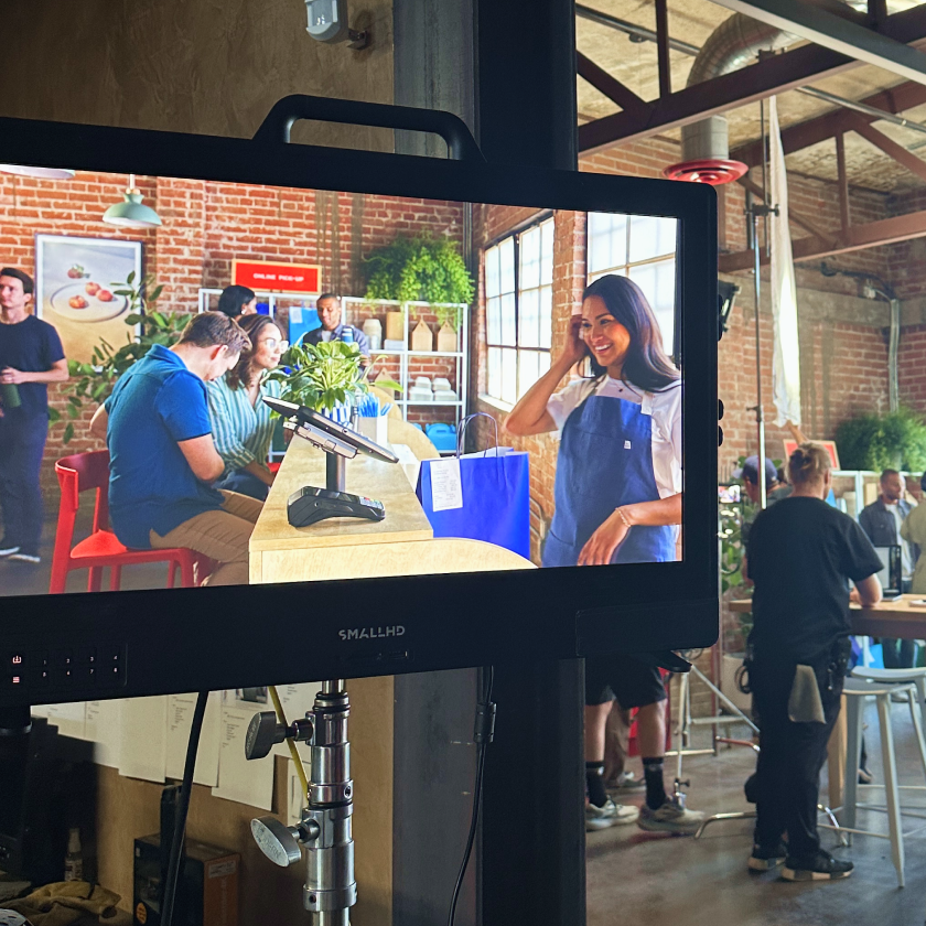 BTS of a scene from the video shoot