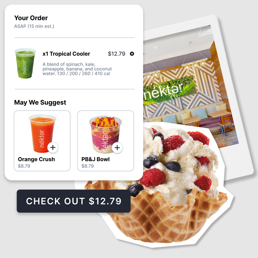 UI mockups added to video in post