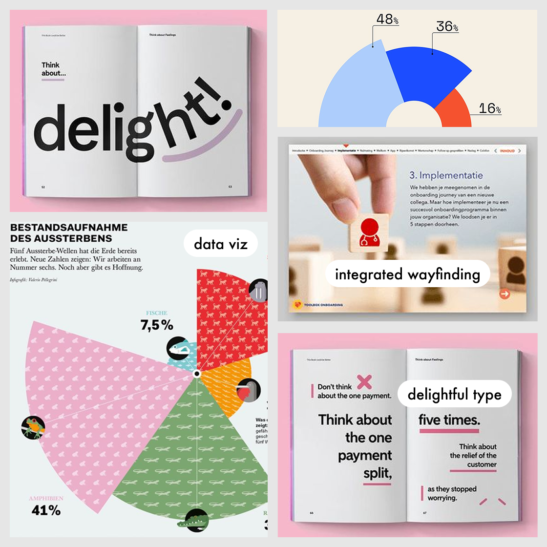Compilation of ebook designs for inspo