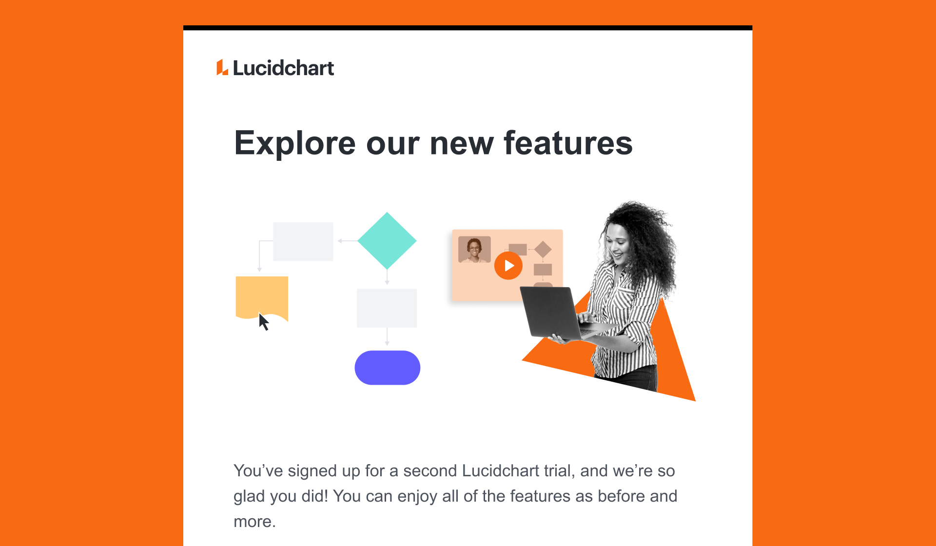 Email mockup utilizing UI images