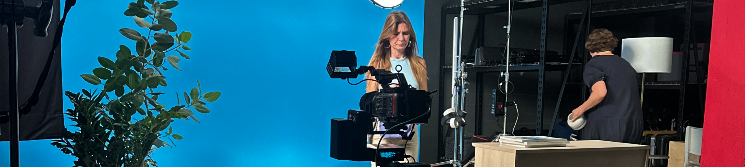 BTS of a scene from the video shoot