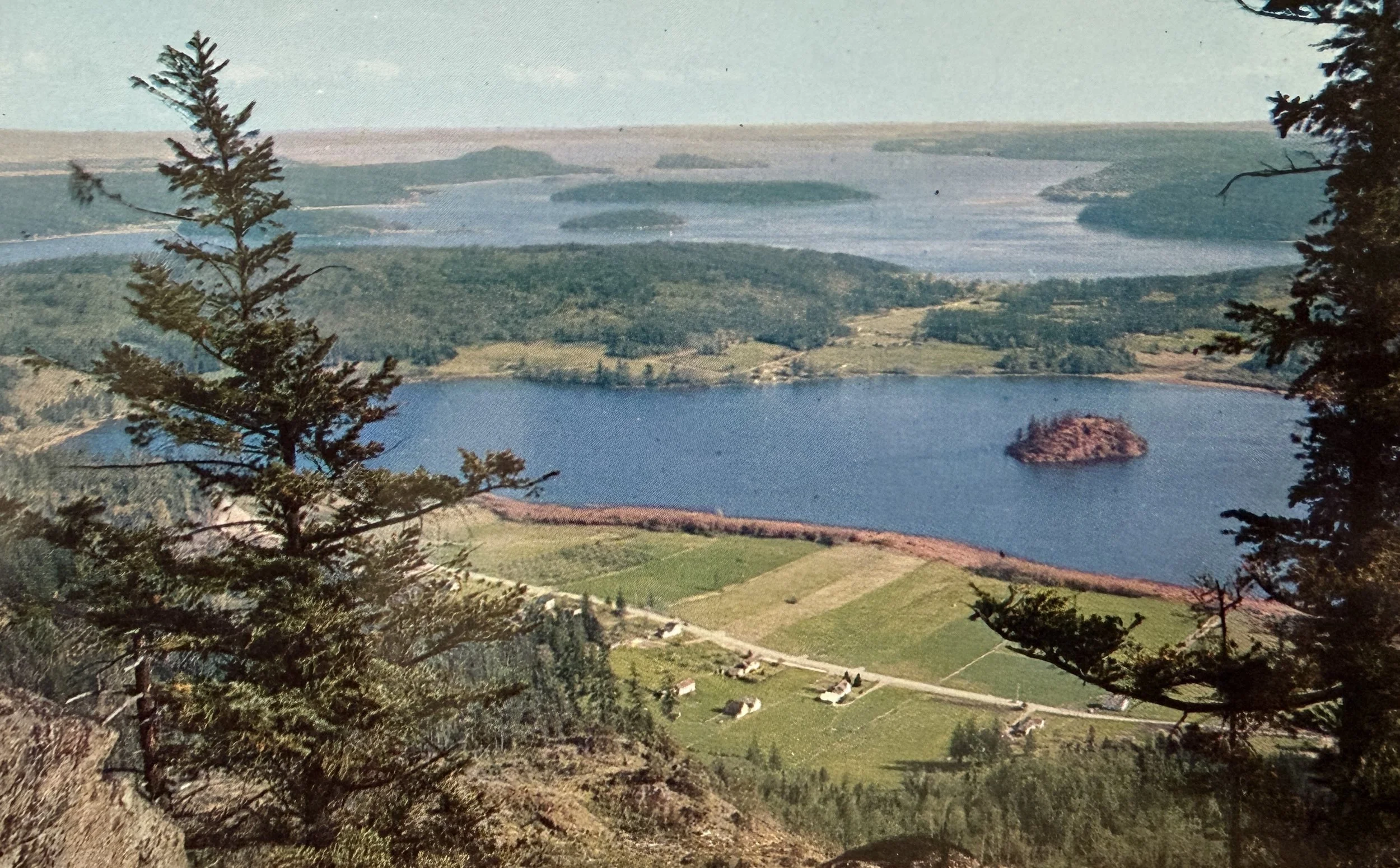 Vintage postcard "View from Mt. Erie