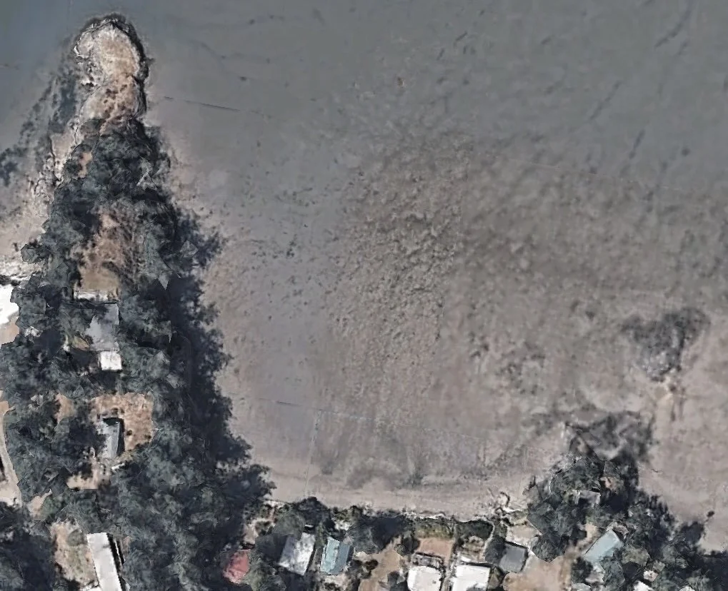Aerial view of pocket beach