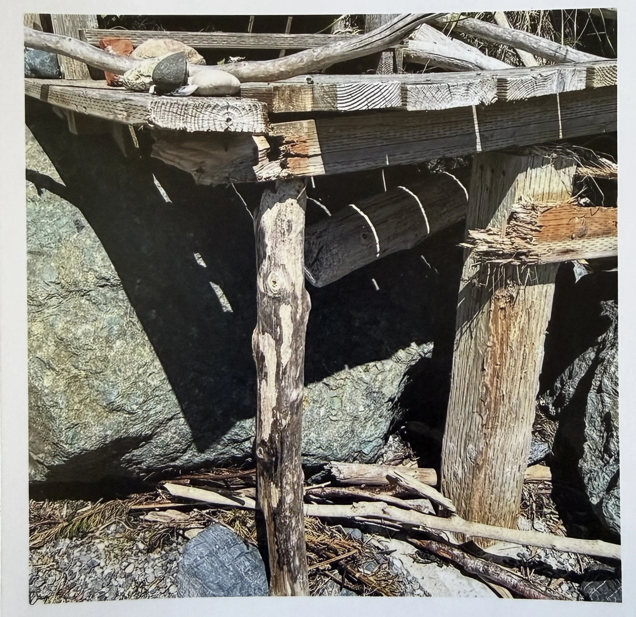 Damaged stairs on the beach