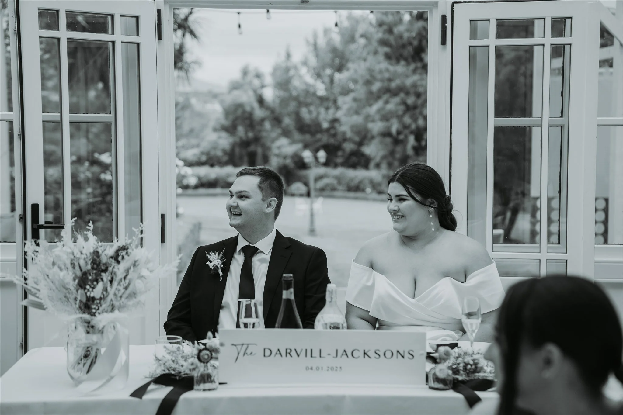 A small reception detail that made a big difference.

This low profile sign in front of Shayla and Jared&rsquo;s head table was such a good choice. Keeping anything in front of the couple low means nothing competes with faces, reactions, or those in 