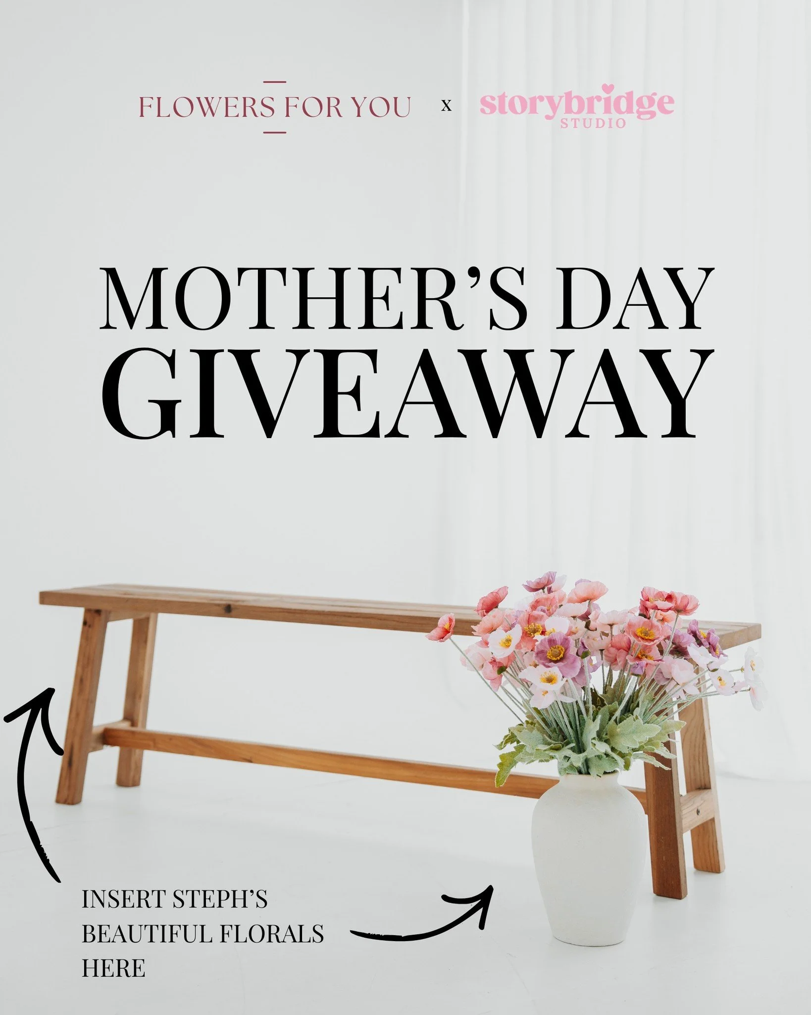 GIVEAWAY TIME 🤍🌸

To celebrate the launch of the Mother&rsquo;s Day Mini Sessions, Steph from Flowers For You and I have teamed up to create something really special.

One winner will receive:
🌸 A Mother&rsquo;s Day Mini Session with Storybridge S
