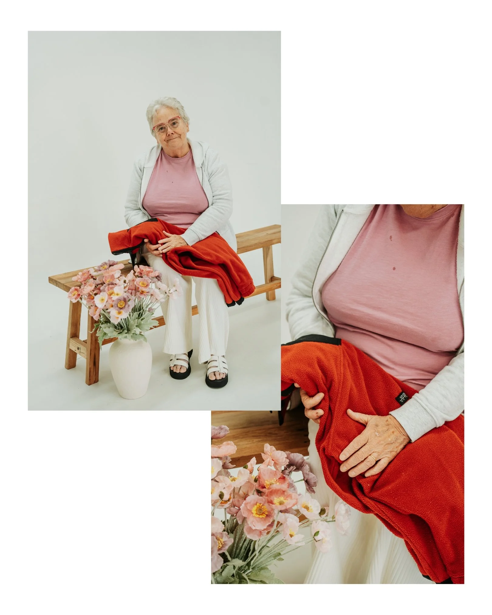 Mum came to the studio today to help me work out the setup for my Mother&rsquo;s Day Mini Sessions. As she was packing up to leave, she asked for a photo.

The lights were already off and everything had been packed away, so I took a simple photo with