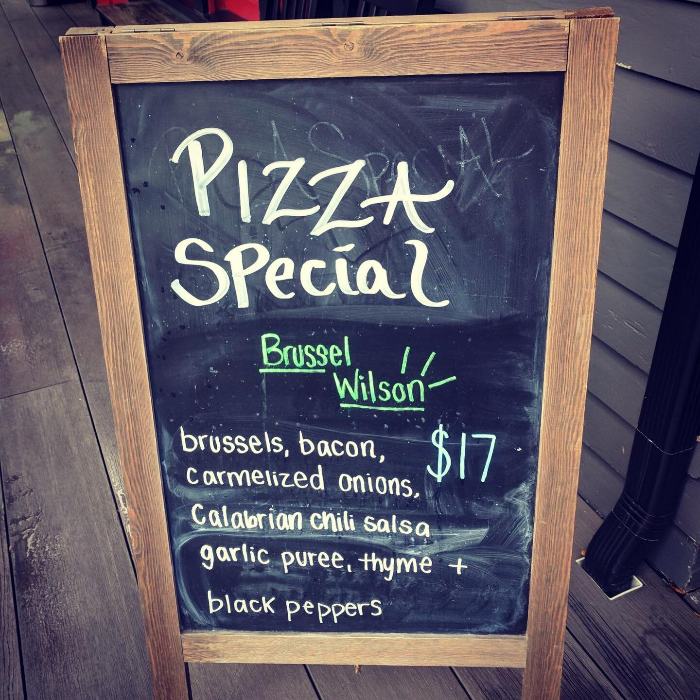 Happy #Seahawks Day! Enjoying &ldquo;Brussel Wilson&rdquo; 🍕 while watching the game. Brussel sprouts on pizza... 🤷&zwj;♀️ weird yet surprisingly delicious. 👍😊😋 Go Hawks! 🏈 .
.
.
.
.
#pizza #pizzaoftheday #pizzatime #pizzaspecial #russellwilson