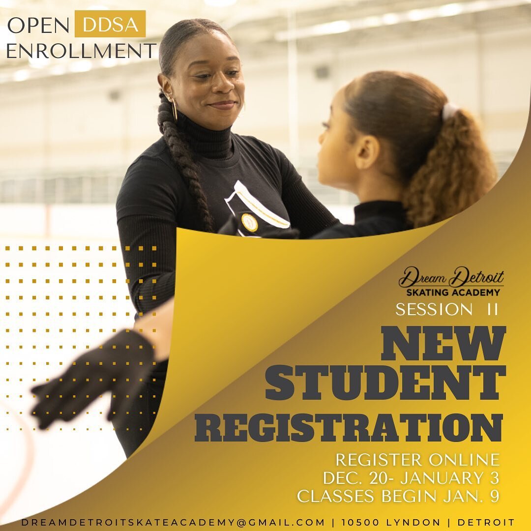 🚨#DDSA Session 2 begins 1/9/23🚨
#DreamDetroit will open its books to welcome #NEWstudents beginning #Decemver 20 through #January 3. New students can register online. 

#RETURNINGstudents do not need to register again. 

ALL students can pay tuitio