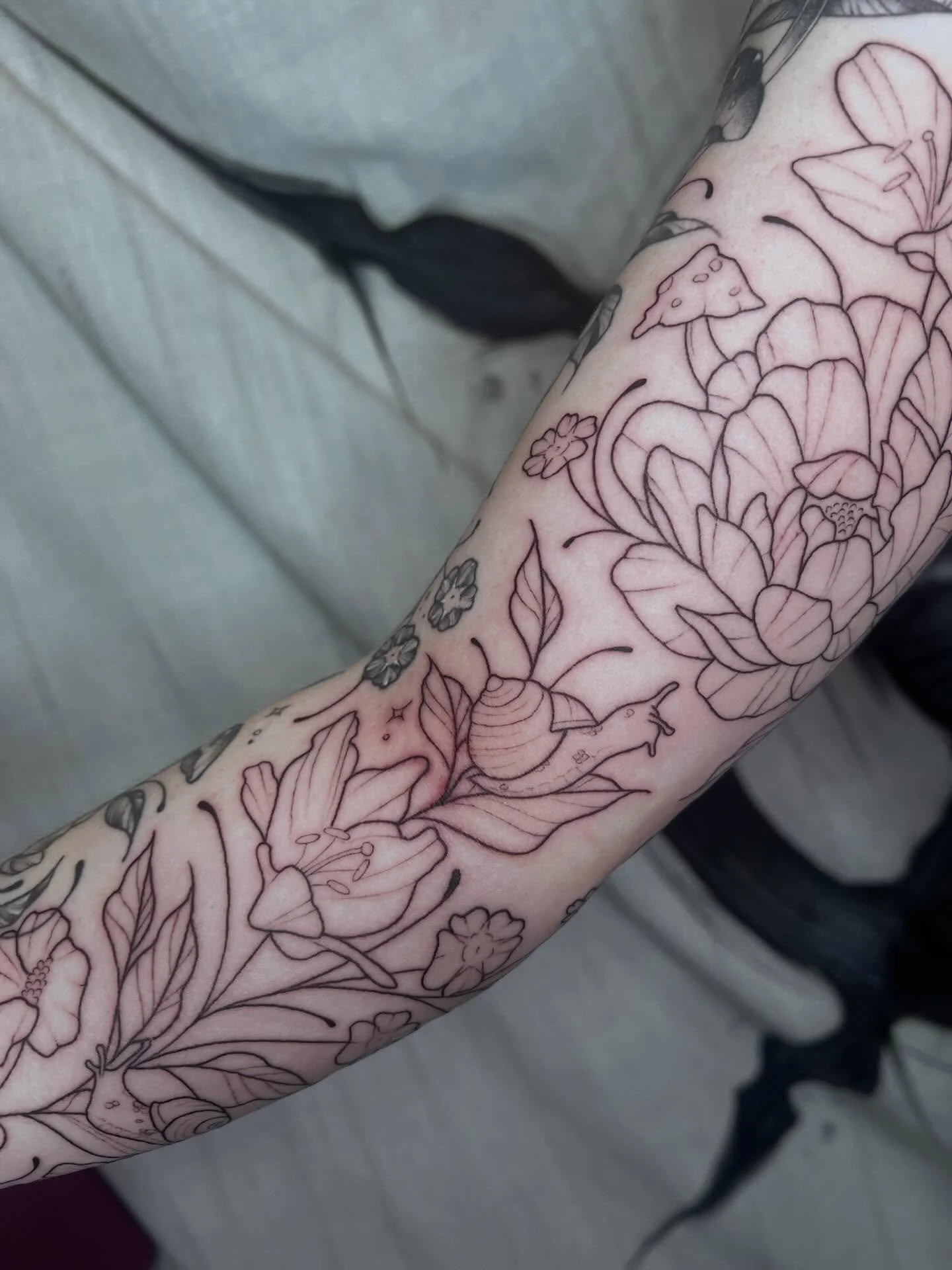 Added some more lines this floral critter sleeve! 🍄

Last slides for some healed work🫶

Books are open for December!📖

DM to book or click the link in my bio!🔗

-
#mnfemaletattooartist #blackandgreytattoo #floraltattoos