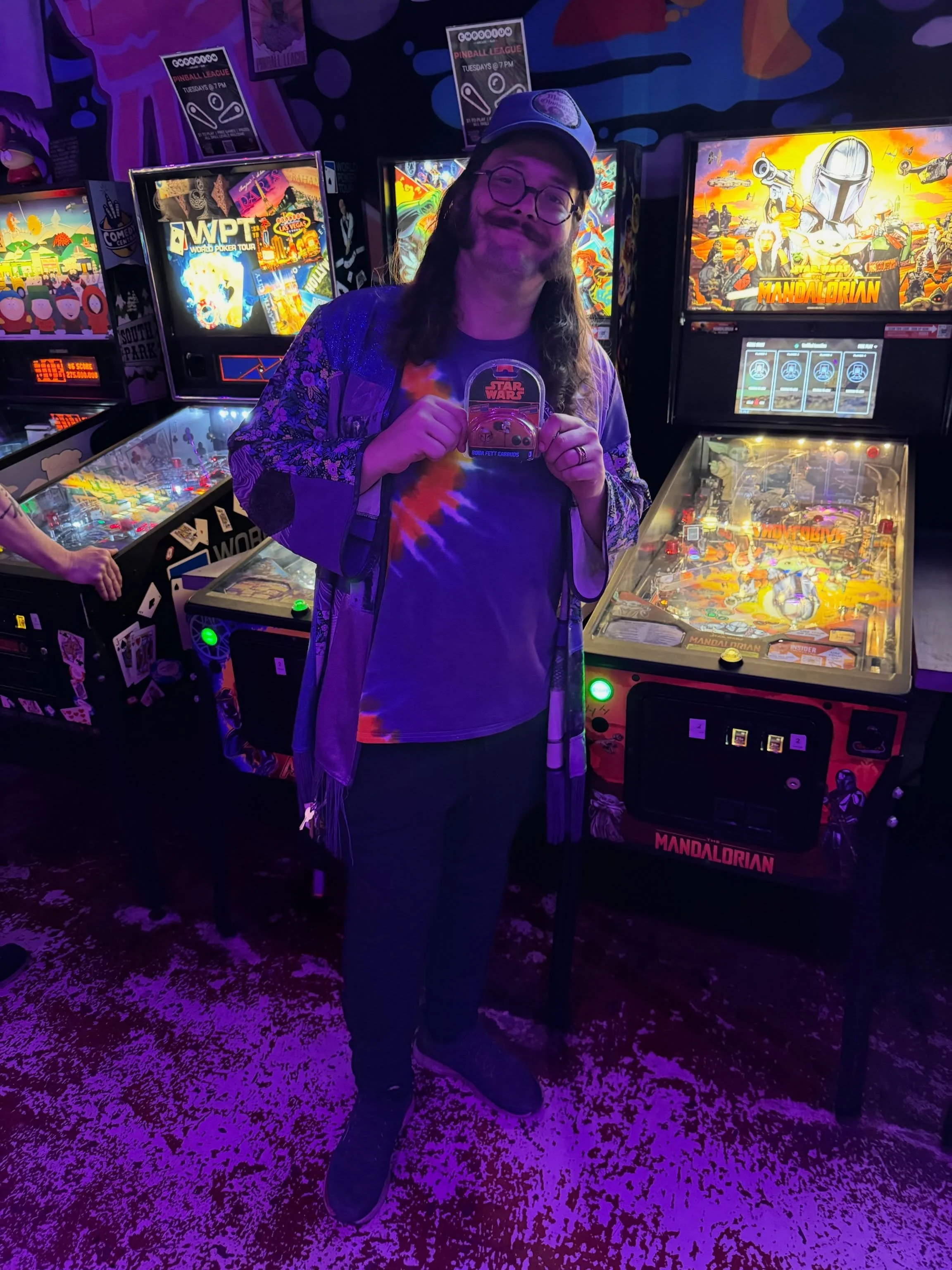 🪖 A new challenger approaches! Last Tuesday, the battle was fierce and at the end, Curtis took home the prize, a sweet pair of Boba Fett earbuds. 🔊 

Tonight we meet again! Join us for a evening of pinball on an intergalactic scale 🚀 

💪🏼 NOLA&r