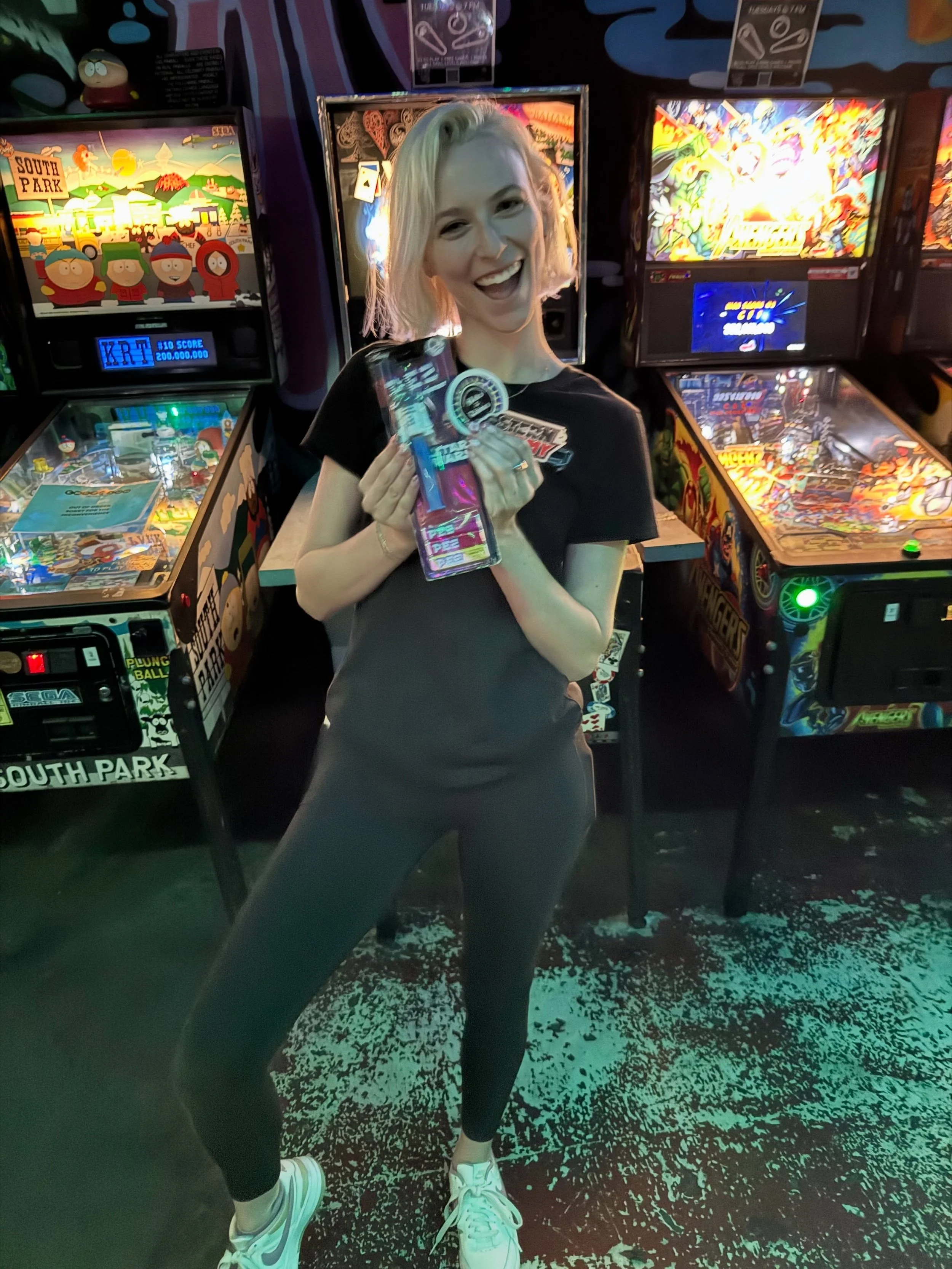 Last week in pinball league, 👑 Marisol came out on top, scoring a sweet R2-D2 PEZ dispenser and moving up to 2nd in league rankings 📈 join us again this Tuesday 🔥 

💪🏼 NOLA&rsquo;s best pinball league meets every Tuesday at 7pm  @emporiumneworle
