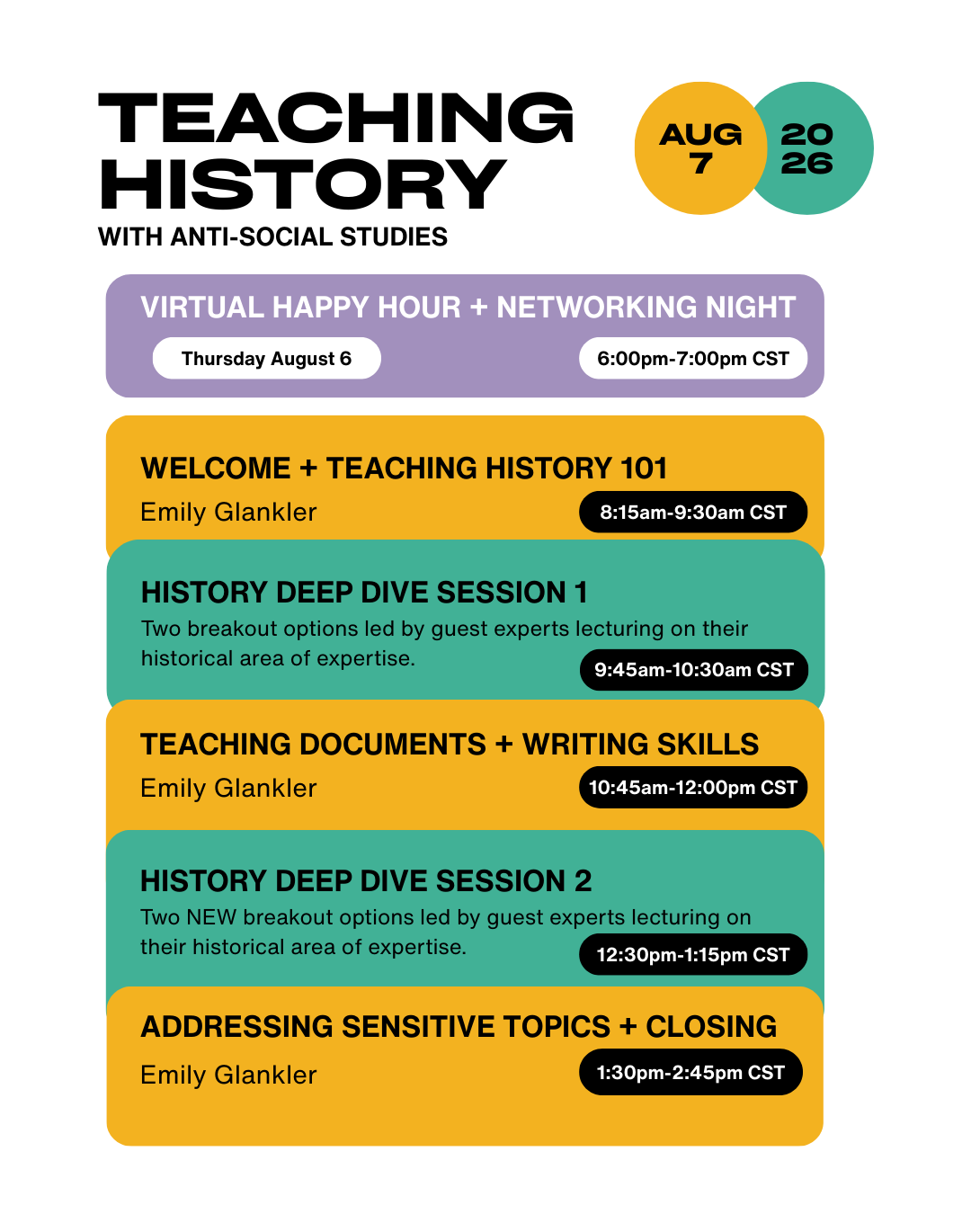 "Teaching History" Summer Conference (Anti-Social Studies)