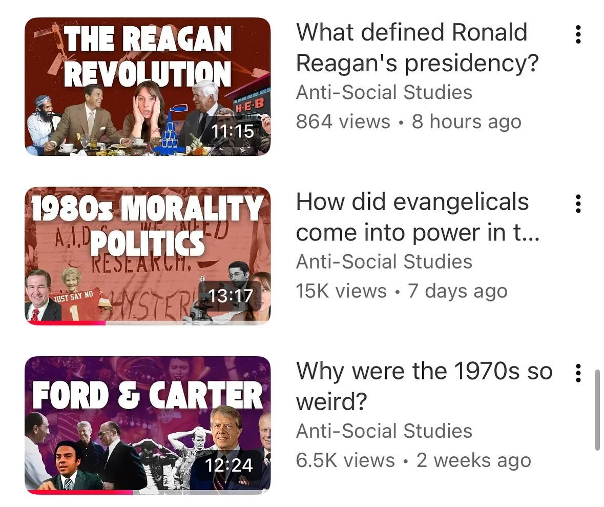 I&rsquo;ve finally (barely) made it to MY LIFETIME in my YouTube series. If you never learned about the 1980s bc it was &ldquo;too recent&rdquo; or bc you were living it or maybe because it was still in the future when you were in school, come learn 